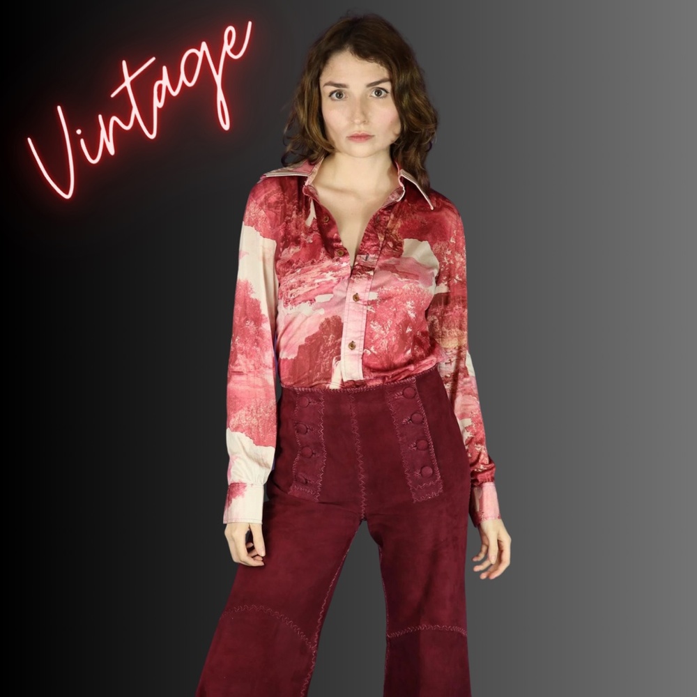 Vintage 1970's Loubella Disco Shirt